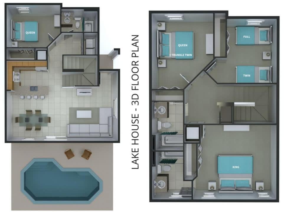 4Br Townhome With Lake View - Bl481 キシミー エクステリア 写真